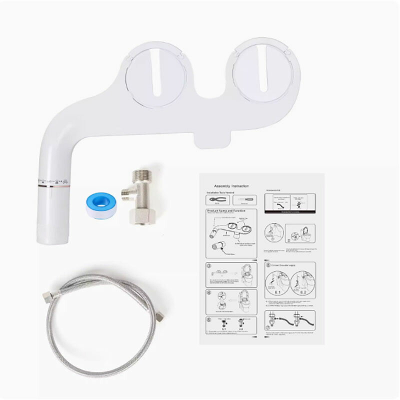 現貨免插電 免治馬桶器 潔身器  洗淨便座 免治馬桶座 冷水 可調節雙噴嘴 沖洗器 婦洗器洗屁屁機 智慧馬桶蓋 馬桶座 1