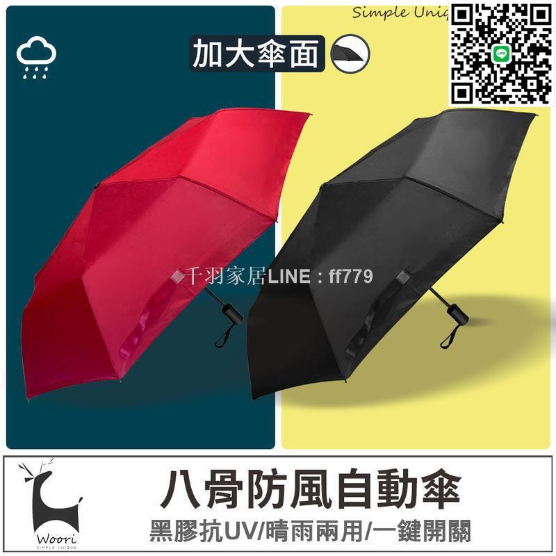 【卓越優選館】【現貨】防風雨傘 自動傘 黑膠不透光 雙人傘 傘 抗UV雨傘 折傘 晴雨兩用 摺疊傘 自動摺疊傘 折傘 大