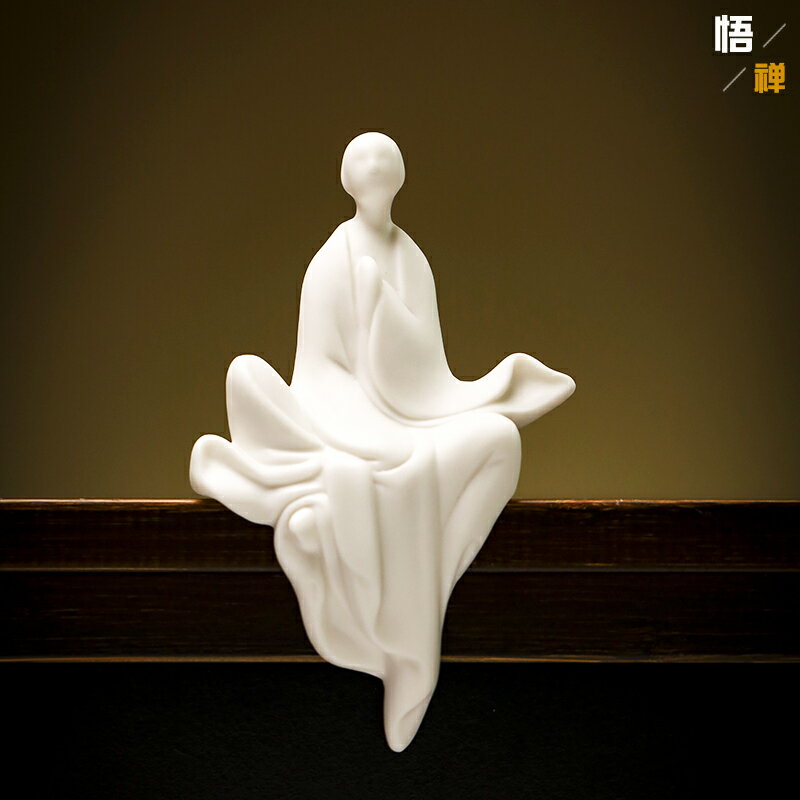 陶瓷禪意無相佛新中式人物小和尚客廳書房玄關簡約裝飾工藝品擺件