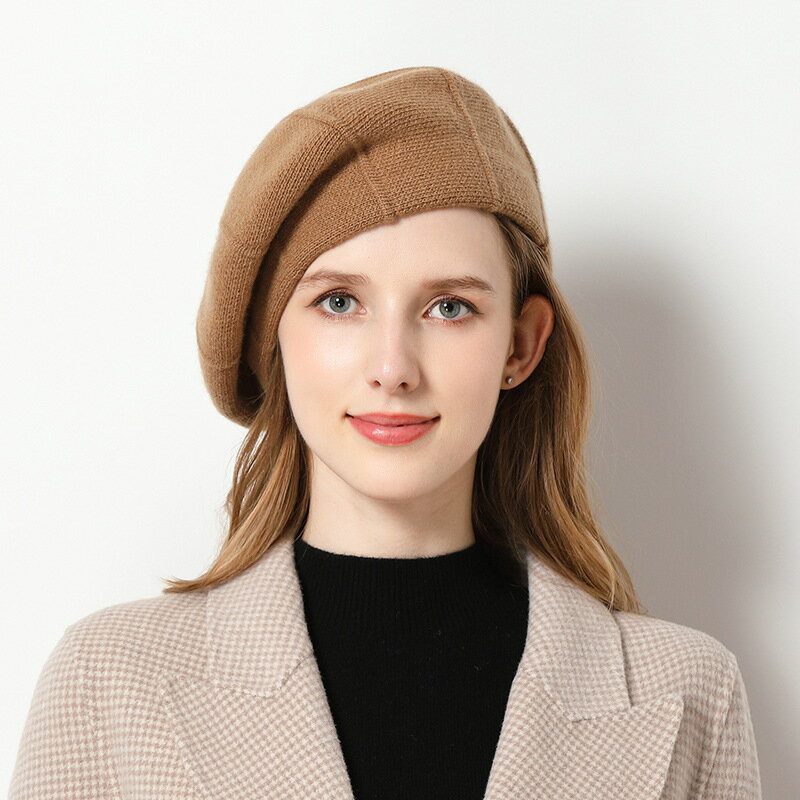 針織帽羊毛毛帽-純色貝蕾帽柔軟保暖男女配件13色74dm17【獨家進口】【米蘭精品】