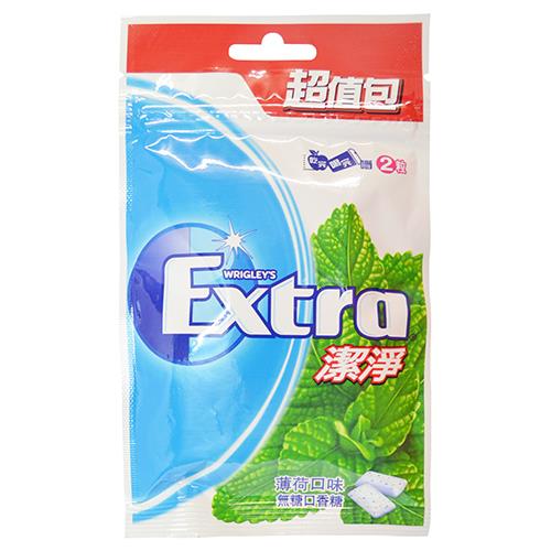 Extra 潔淨無糖口香糖-薄荷口味(62公克/袋) [大買家]