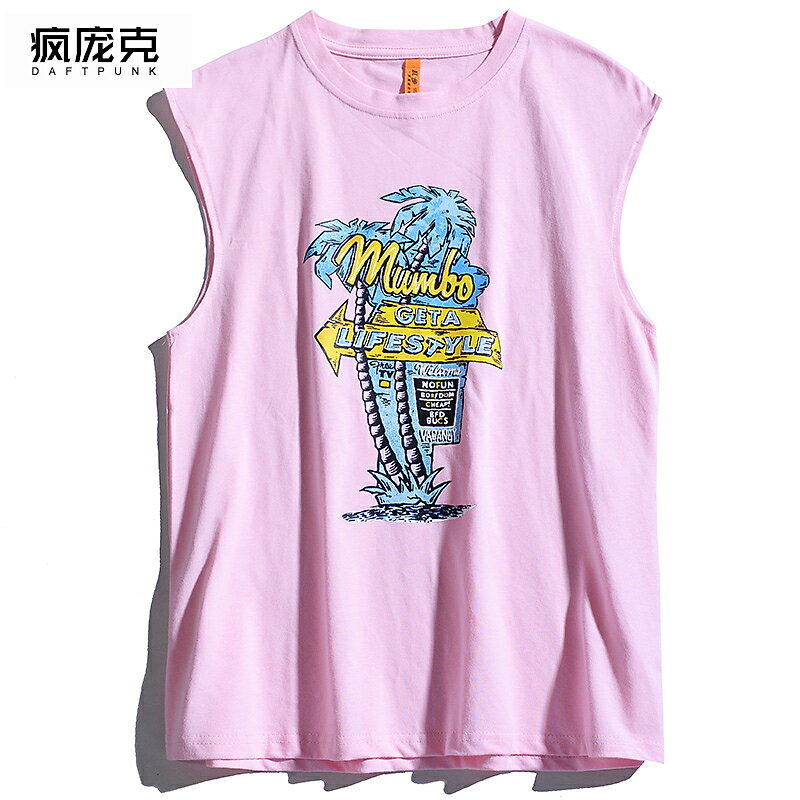 外穿ins潮夏季棉寬松坎肩無袖背心女籃球個性百搭潮流休閑運動男