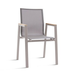 戶外椅子庭院花園椅子搭配家用別墅歐式網布鋁合金休閑室外單椅子