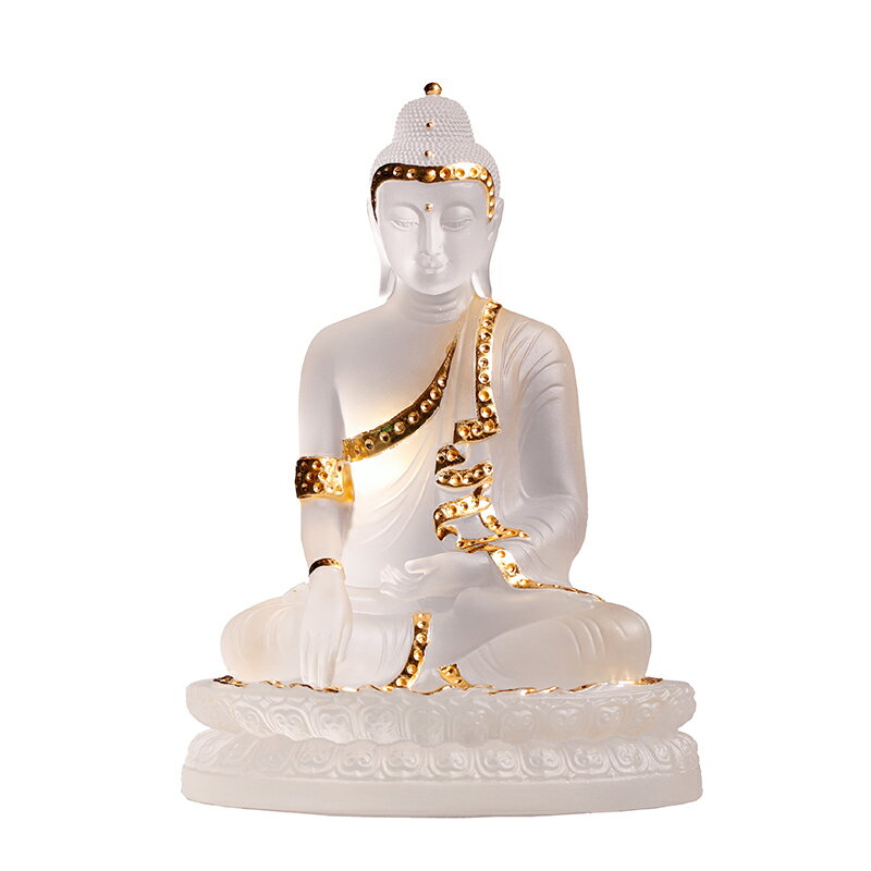 【大幅値引】古鎮遊玩入手 琉璃製 流金 釋迦摩尼仏像 供養仏像 密宗密教 仏教美品 仏像