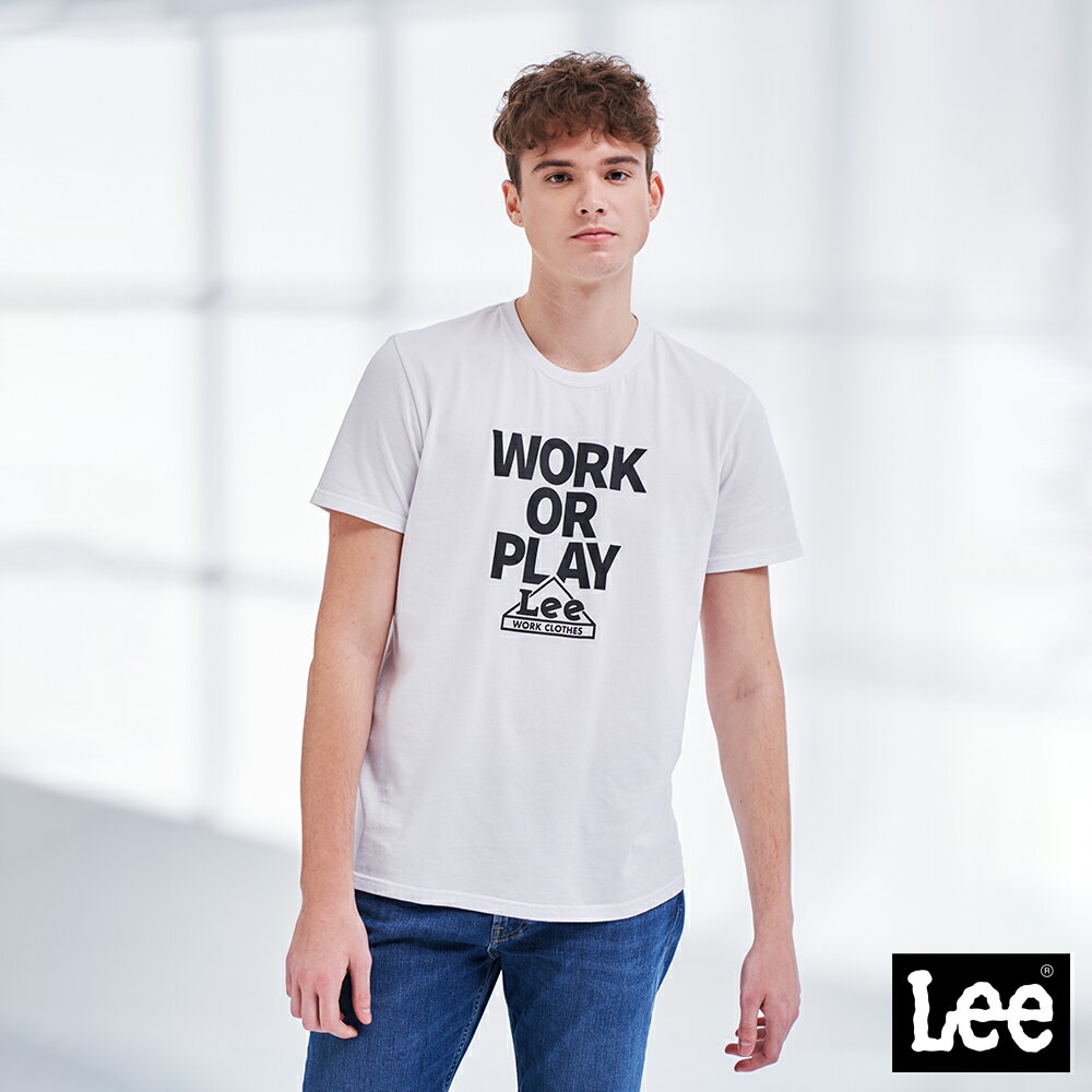 Lee Work or Play短袖圓領T恤 男款 白 Modern