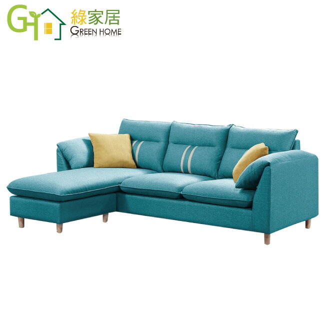 【綠家居】多吉德 時尚灰可拆洗亞麻布L型獨立筒沙發椅組合(三人座＋椅凳)