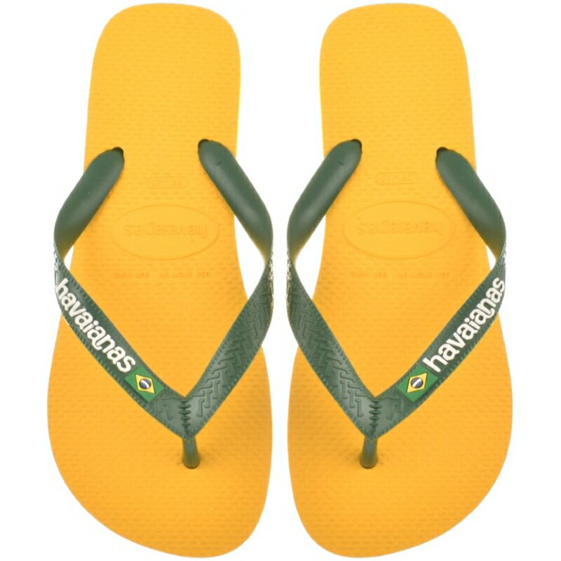 havaianas 哈瓦士 巴西人字拖 男款 Brasil logo 黃色夾心 涼鞋 拖鞋 夾腳拖 海灘鞋＊夏日微風＊