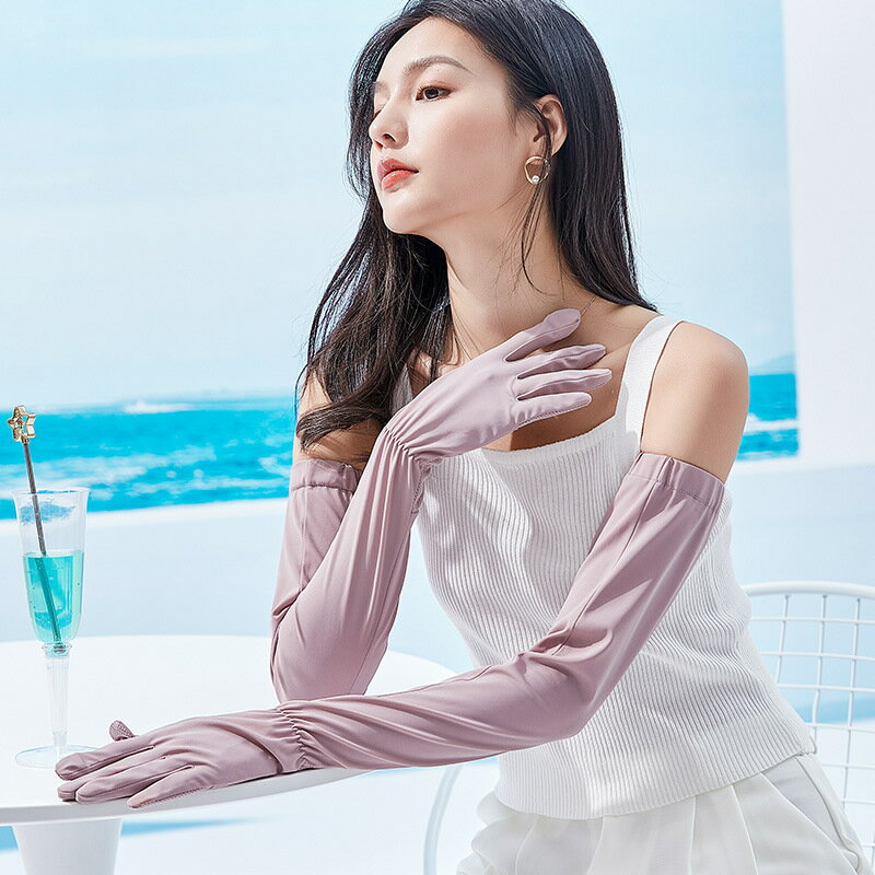 防曬袖套駕駛手套-指尖開口防滑UPF50+女配件4色74dz18【獨家進口】【米蘭精品】