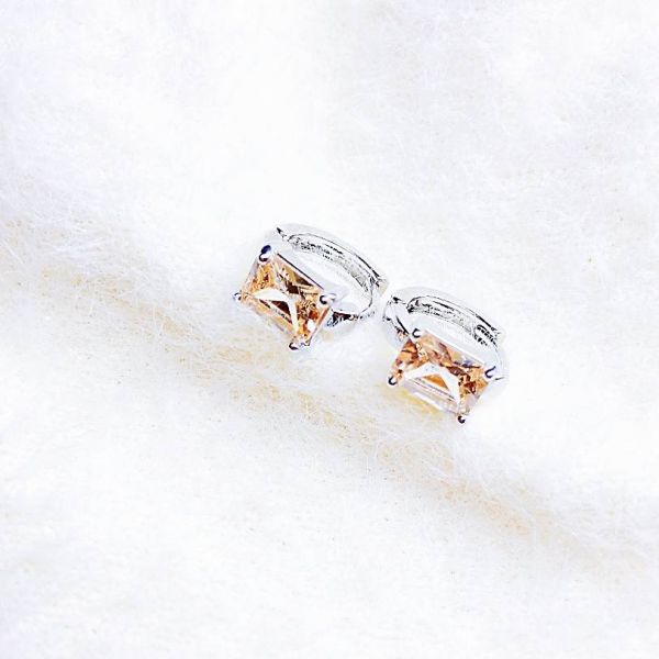 現貨專區｜方形優雅環扣式耳環-淡然棕(hde19-BR)5｜送禮精選店家★Reyna jewelry 女王飾品