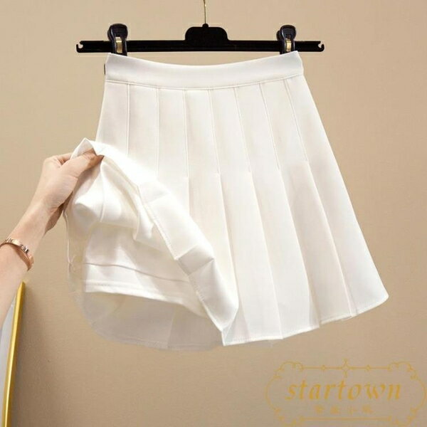 百褶裙女高腰a字短裙防走光半身裙夏【繁星小鎮】