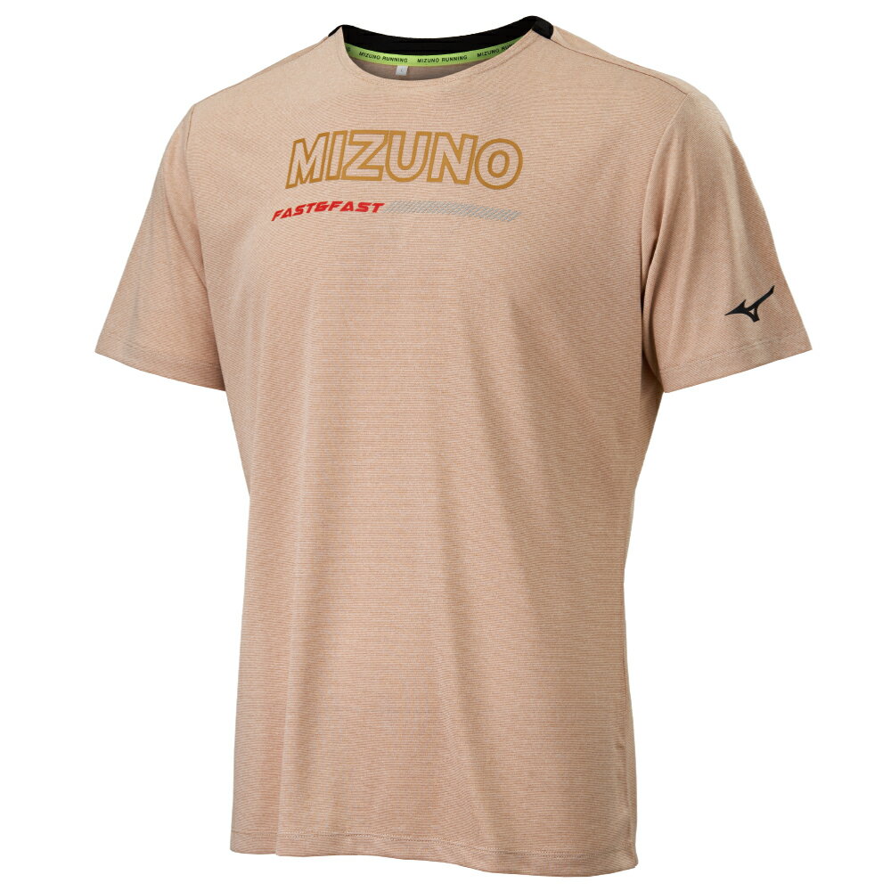 美津濃 Mizuno 男款 路跑 短袖 T恤 J2TAA50248 奶茶