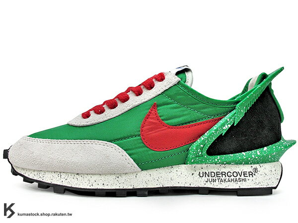 2019 時尚設計師 高橋盾 NIKE WMNS DAYBREAK / UNDERCOVER LUCKY GREEN 女鞋 綠灰白 紅勾 復古 鬆餅外底 時尚 聯名合作 (CJ3295-300) !