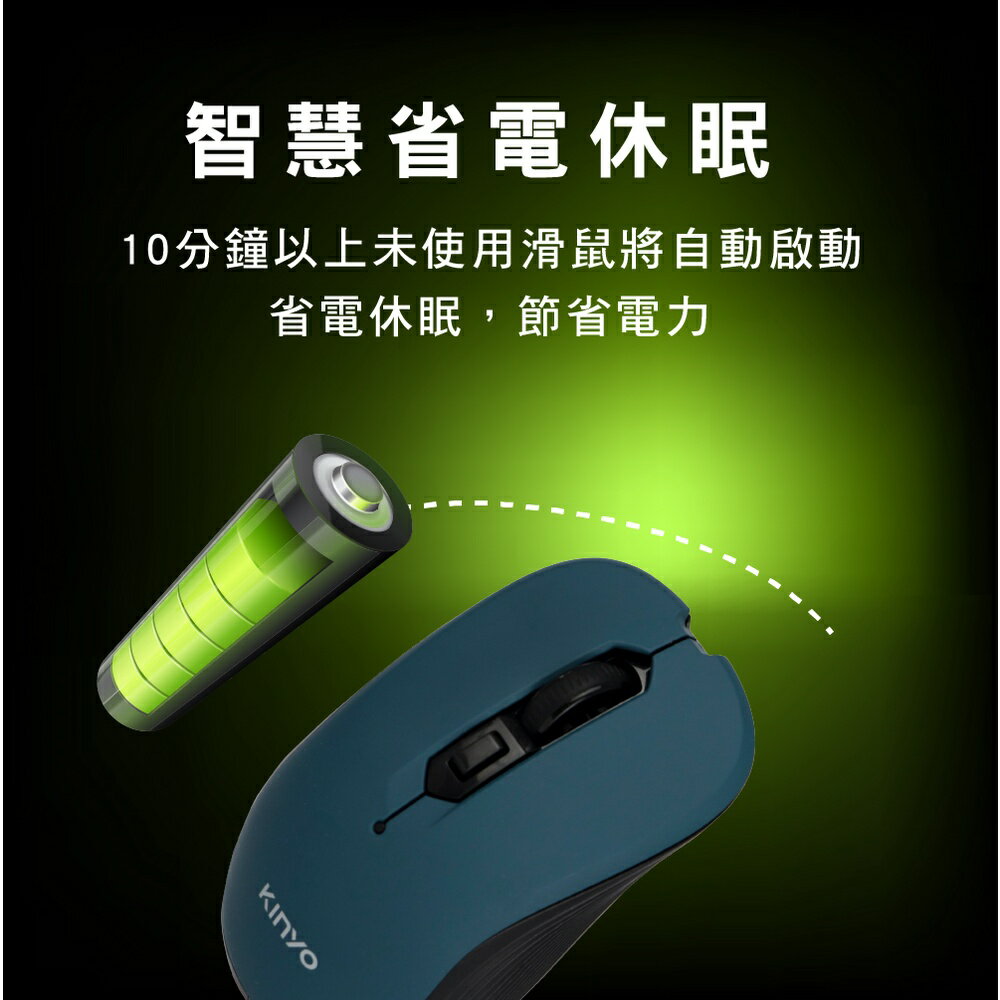 【KINYO】2.4GHz無線滑鼠 (GKM-538BU) 5