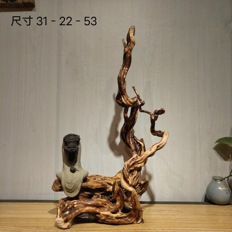 崖柏根雕擺件樹根關公觀音山水人物佛像木雕刻工藝品原木實木根雕