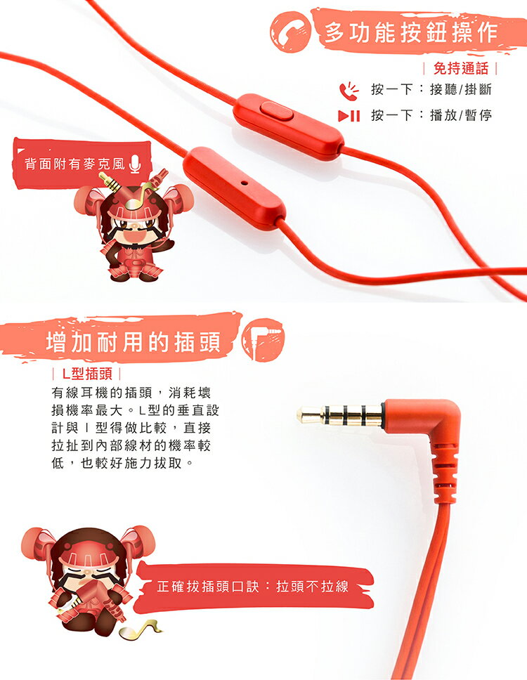 SONY 角色系列【將軍耳機】 入耳式 線控 麥克風 【公司貨保固】 7