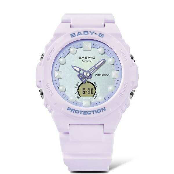 CASIO 卡西歐 BGA-320FH-4A 未來風格爆款夢幻色彩雙顯時尚腕錶 夢幻紫 42.4mm｜樂天全館特惠中★指定刷卡回饋10%