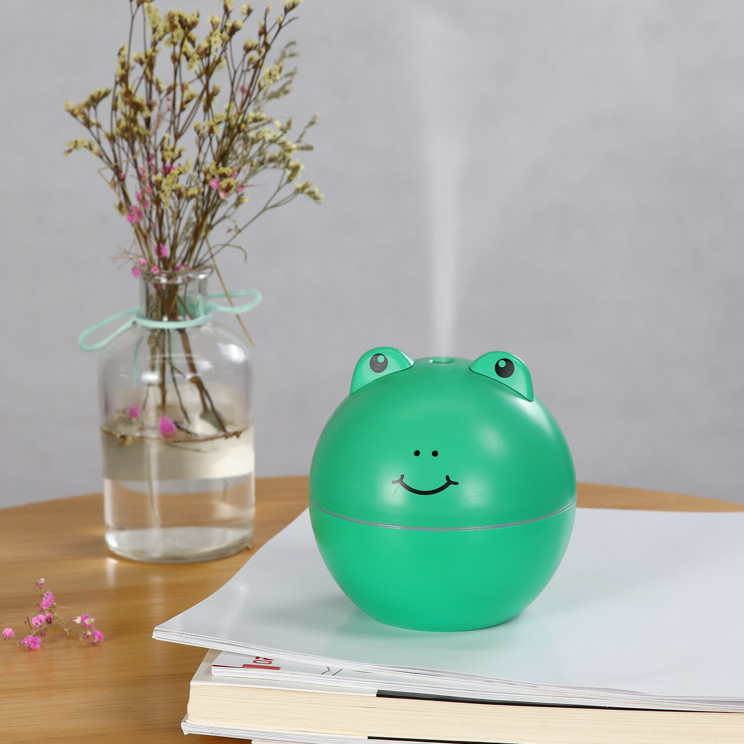 新款青蛙加濕器 usb家用香薰臥室小型辦公桌面加濕器批發