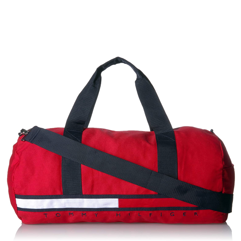 Tommy Hilfiger 旅行袋 運動包 大款 波士頓包 帆布包 籃球包 側背包 T02741 紅色(現貨)▶指定Outlet商品5折起☆現貨