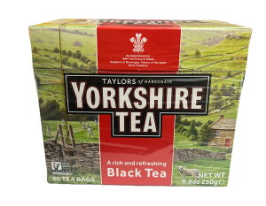 英國Taylors泰勒茶 -泰勒 約克夏紅茶 紅牌 茶包 YORKSHIRE TEA 250g(80小包)-【良鎂】