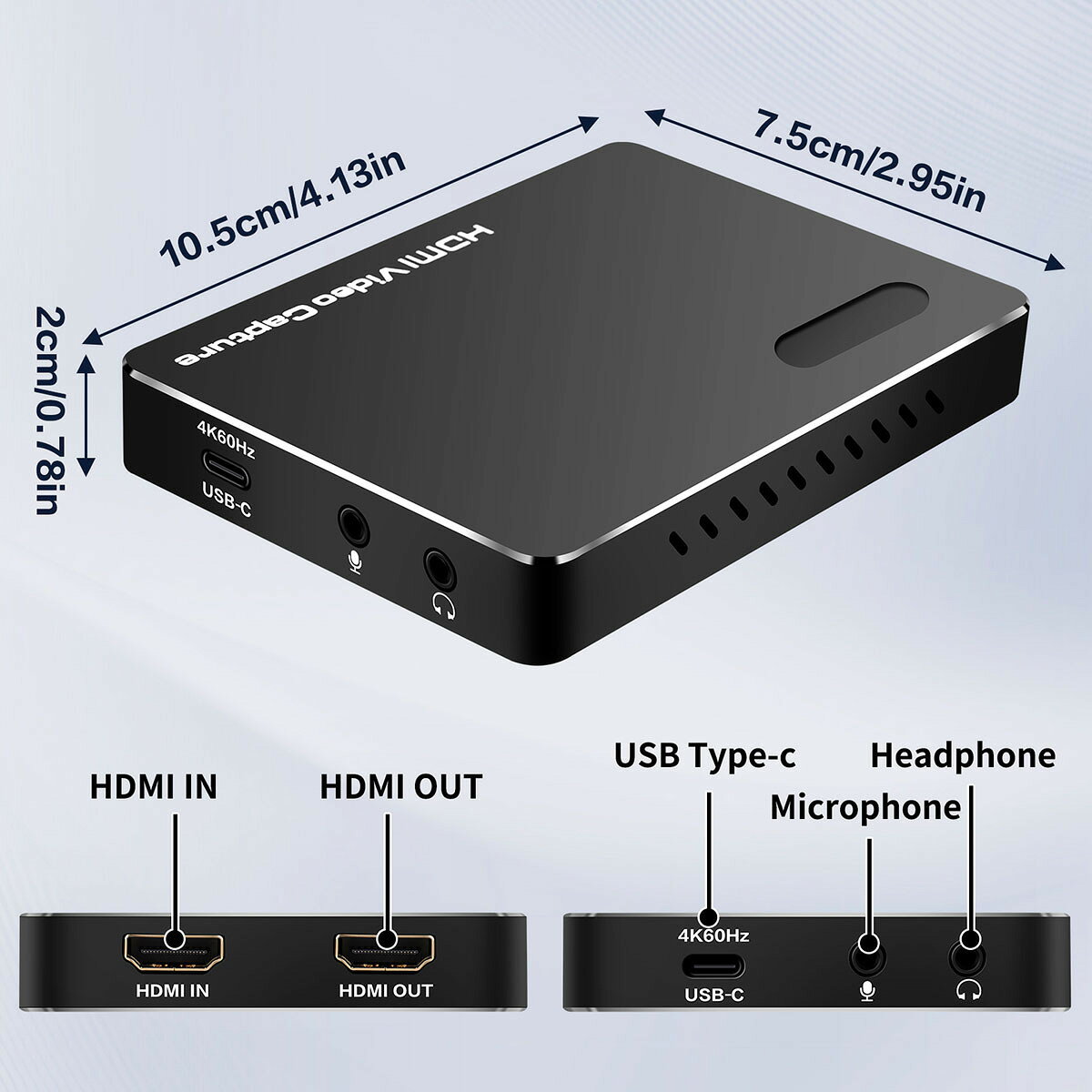 USB-C HDMI 4K60HZ採集 Capture Loop HDMI 4Kp60 MIC+Audio