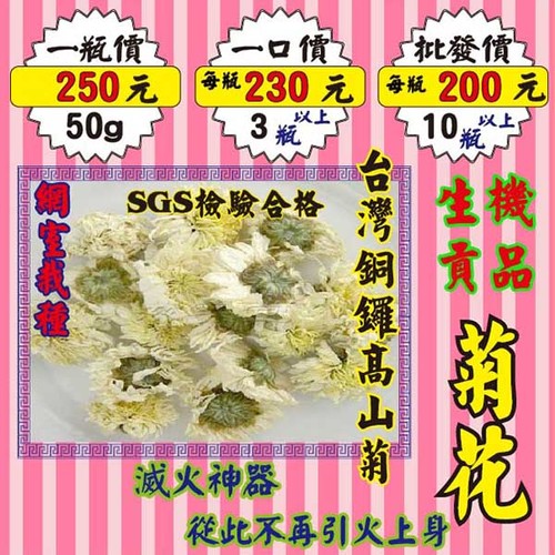 M021【台灣生機▪網室菊花】✔滅火神器║相關產品：黑棗 八角 蓮子 洛神花 七葉膽