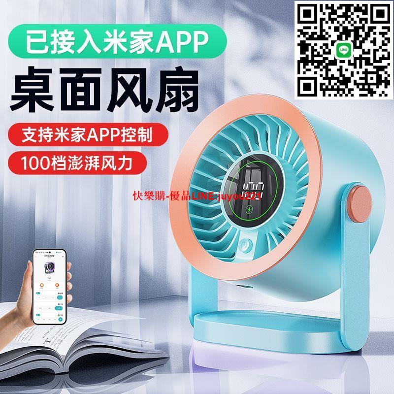 【官方正品】艾芭莎桌面小風扇臺式小型大風力靜音辦公室桌上循環扇迷你便攜式