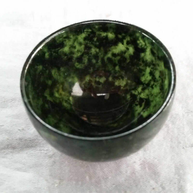 新款天然玉石a貨新疆和田墨玉茶碗墨玉功夫茶杯墨玉茶具