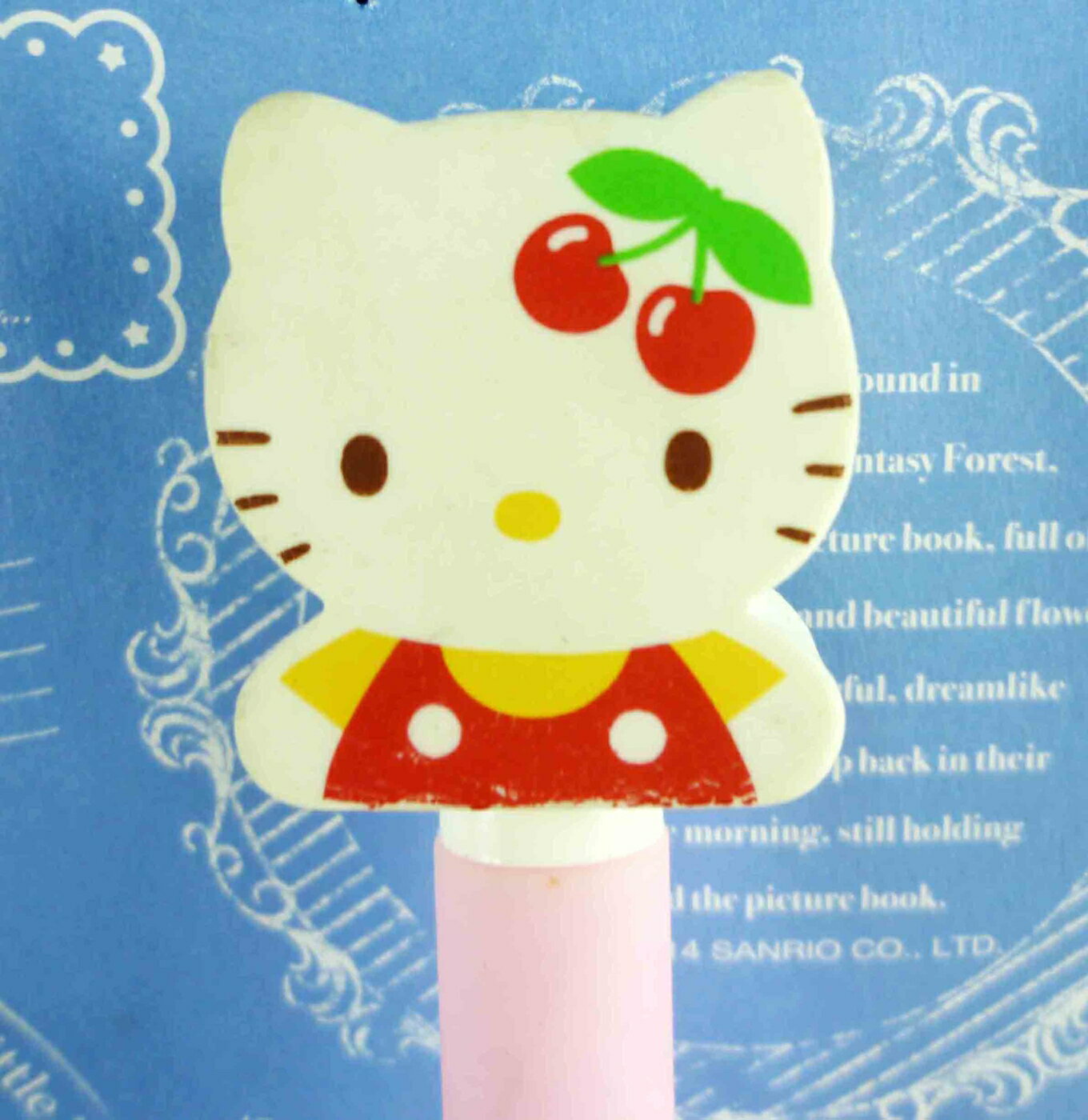 【震撼精品百貨】Hello Kitty 凱蒂貓 KITTY鉛筆附橡皮擦-粉櫻桃 震撼日式精品百貨