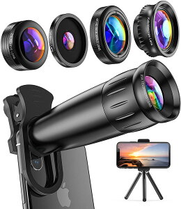 LIERONT【日本代購】 智能手機相機鏡頭 25X遠攝鏡頭4K HD 0.65 x廣角鏡頭和25X 微距鏡頭