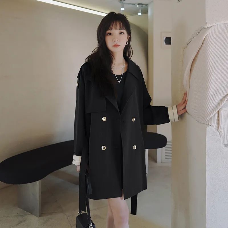 風衣外套女小個子韓版中長款高階感氣質大衣學院風春秋季新款