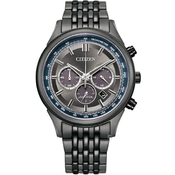 CITIZEN 星辰錶 Chronograph 光動能計時男錶(CA4417-85H)-41mm-灰面鋼帶【刷卡回饋 分期0利率】【APP下單點數4倍送】