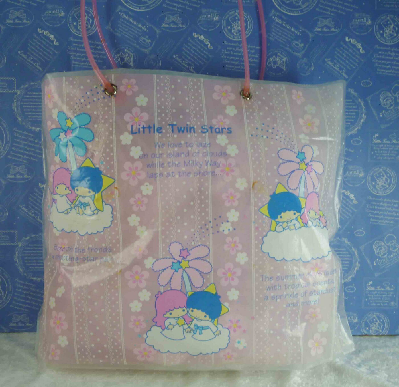 【震撼精品百貨】Little Twin Stars KiKi&LaLa 雙子星小天使 袋子 粉 透明 椰子 震撼日式精品百貨