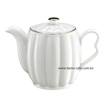 金時代書香咖啡 TIAMO 皇家描金咖啡壺 花茶壺 500cc HG3028