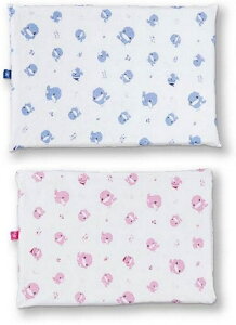 KUKU親水透氣嬰兒乳膠枕(藍/粉)