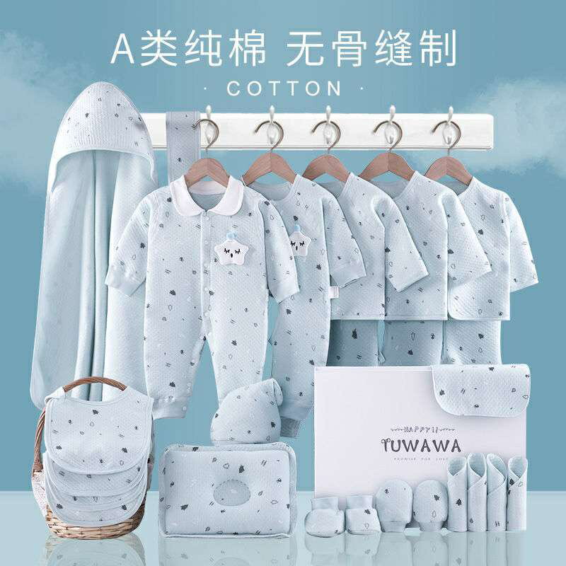 【母嬰禮盒】嬰兒衣服套裝 0到3個月純棉初生用品 新生兒禮盒 嬰兒服裝