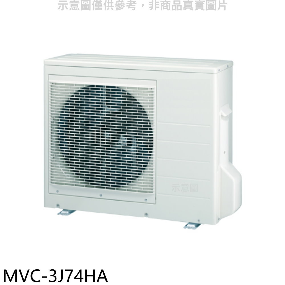 送樂點1%等同99折★美的【MVC-3J74HA】變頻冷暖1對3分離式冷氣外機
