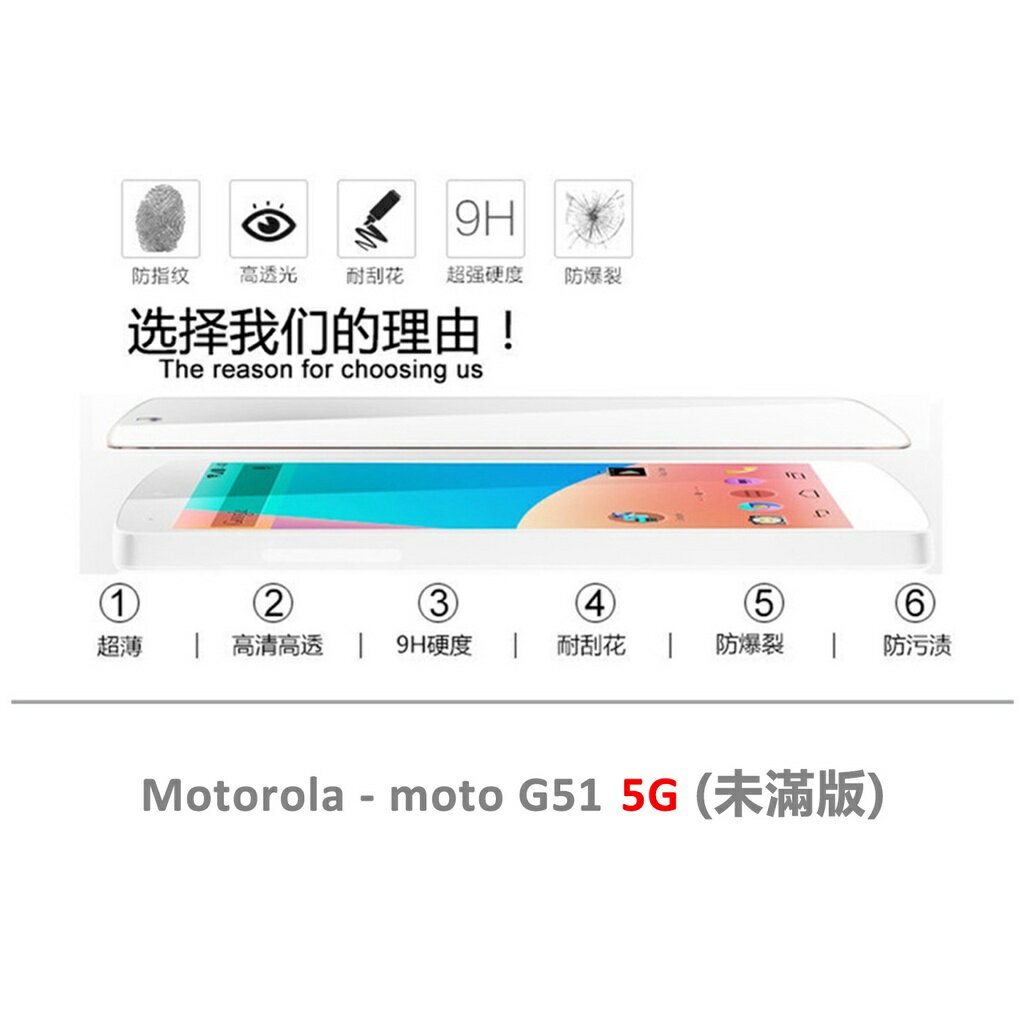 【嚴選外框】 Motorola moto G51 5G 半版玻璃貼 透明 未滿版 非滿版 玻璃貼 9H 鋼化膜 保護貼