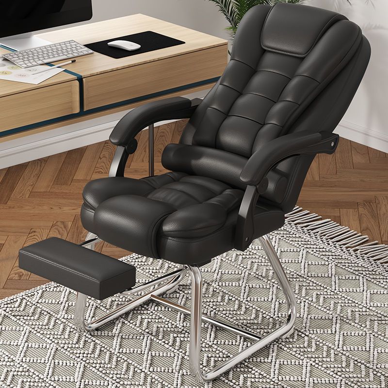 【可開發票】可躺電腦椅靠背椅子舒適座椅老板辦公椅久坐牛皮按摩家用午休學習 1