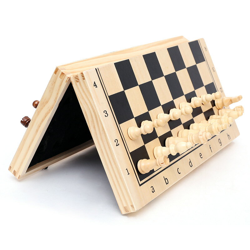 磁性國際象棋實木木制大號木質折疊便攜式棋盤初學學生兒童高檔