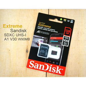 SanDisk Extreme 128G Micro【A1 讀100/寫90MB/s】公司貨 記憶卡【中壢NOVA-水世界】
