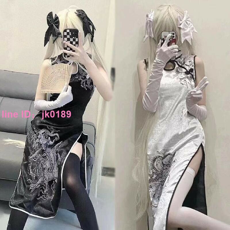 cos服緣之空春日野穹旗袍假發扇子cosplay全套御姐服裝套裝 露天市集 全台最大的網路購物市集