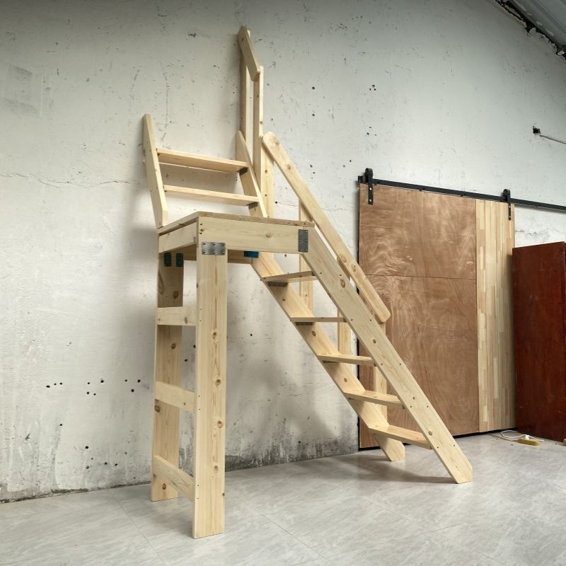 【千羽家居】實木轉角旋轉樓梯家用室內外加厚登高加厚loft閣樓復式平陽臺梯子