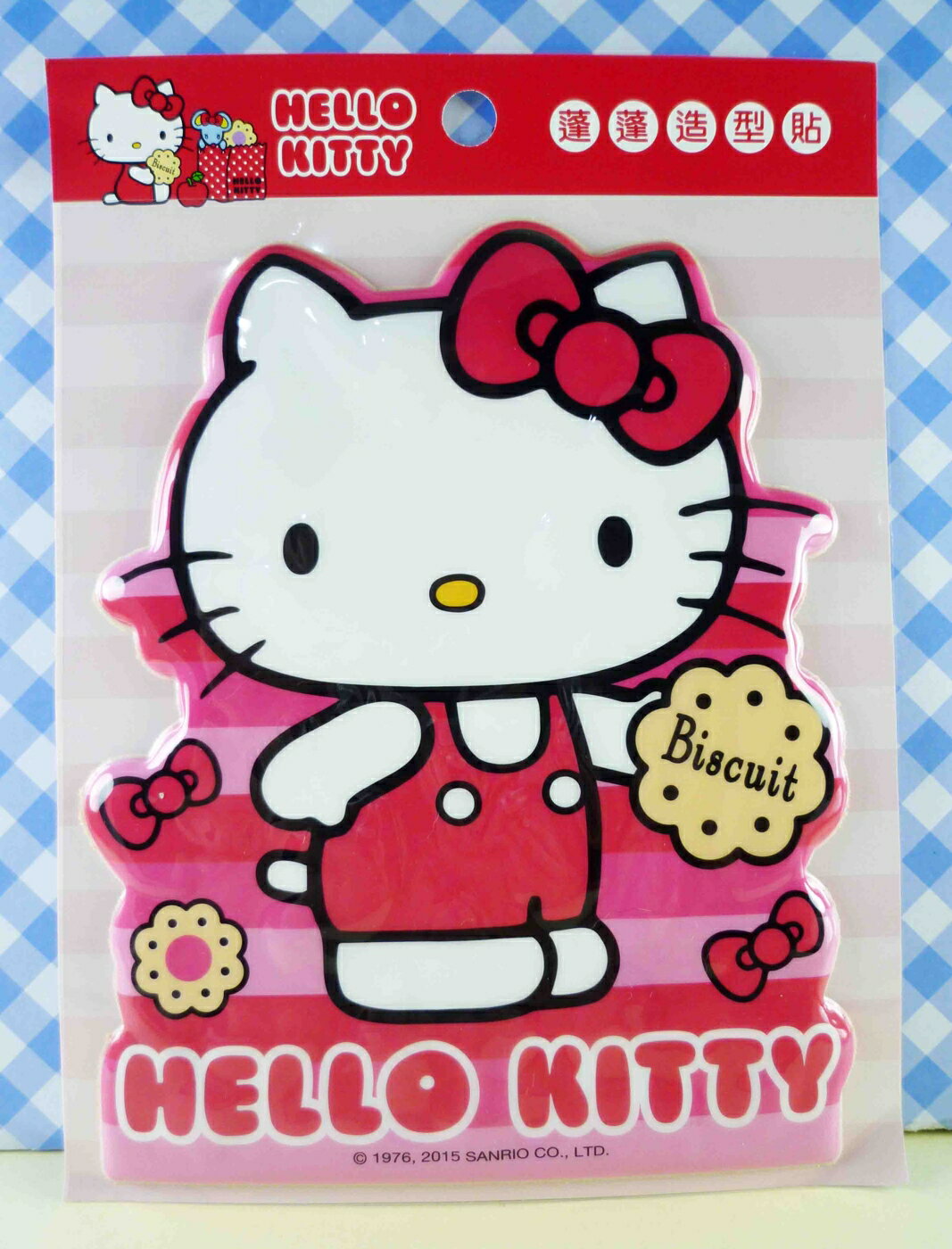 【震撼精品百貨】Hello Kitty 凱蒂貓 KITTY立體海綿貼紙-紅餅乾 震撼日式精品百貨