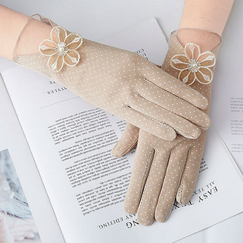 【巴黎精品】現貨+預購 防曬手套機車手套-蕾絲設計透氣觸控女手套2款5色a1ae13