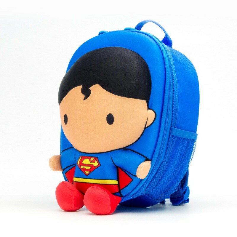 強強滾p-Travelmall｜DC正義聯盟授權兒童專用3D立體後背包-SUPERMAN超人