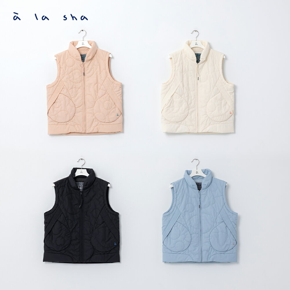 a la sha 貓點點絎縫鋪棉背心外套 4