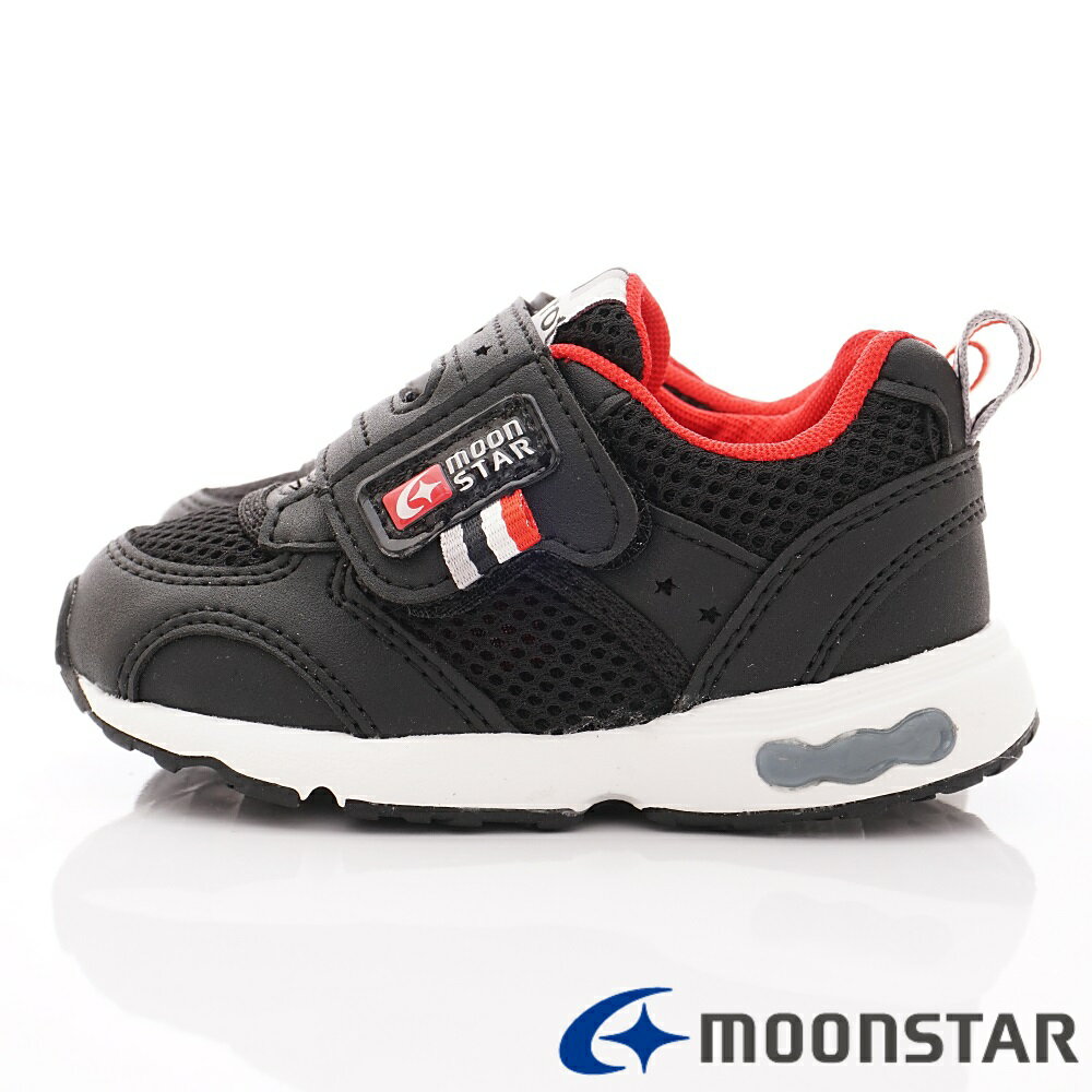日本月星Moonstar機能童鞋Carrot四大機能系列3E寬楦速乾鞋款21462黑(中小童段/中大童段) 2