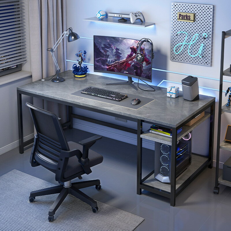 電腦椅 老闆椅 電腦桌臺式電競桌椅套裝家用臥室游戲桌子簡約輕奢色辦公書桌