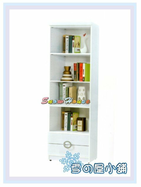 ╭☆雪之屋居家生活館☆╯R542-04 牛津書櫃(白)(2X6尺下二抽)(514)/置物櫃/收納櫃/書架
