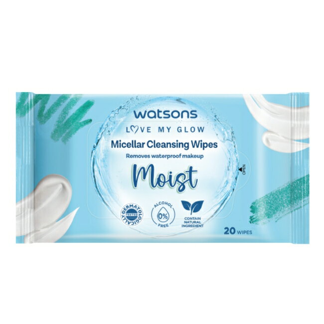 屈臣氏 MICELLAR WATER保濕卸妝潔膚棉 20入(AW2023)